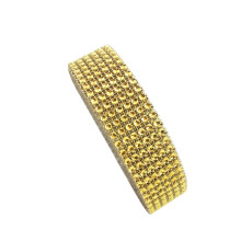 1 Rolle 6 Reihen 10 Yards Strass Netzband Für Hochzeitstorte Gold
