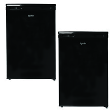 Igenix Freestanding Under Counter Larder Fridge & Freezer Set, Reversible Doors, 55cm Wide, Black