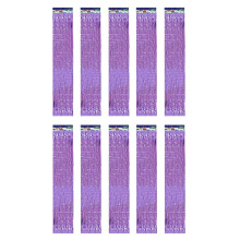 10PCS Adjustable Sparkling Tinsels Ribbon 15CM Wide X-Rose red