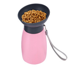 Portable Dog Drinking Bottle Anti-Bacterial Food Safe Leak-Proof Travel Cup Outdoor Water Bottle Feeder Blue Pink