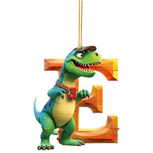 26 Letter Animal Christmas Tree Ornament Kids New Years Gift-E
