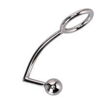 Stainless Steel Metal Anal Hook 40mm Prostate Massager, Anal Plug, Penis Ring, Chastity Lock, SM Butt Plug Spreader