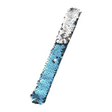 Colorful Sparkling Mermaid Slap Bracelet Children-silver blue
