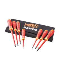 Bahco B220.017 BAHCOFIT Insulated Screwdriver Set of 7 Slotted / Pozi