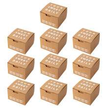 10Stk Cookie Boxen Kraftpapier Einfache Kuchenverpackungen Süßigkeiten