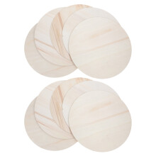 10Stk Unlackierte Runde Holzplatten Für DIY Und Geschenke