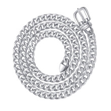1St Glänzendes Taillenband Punk Gürtel Metallkette Silber