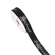 5 Yard Geschenkband Schleifen Bastelmaterial Glattdruck Schwarz