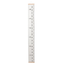 1Stk Kinderhöhe Messlatte Holz Leinwand Silber Dekorativ Und Praktisch