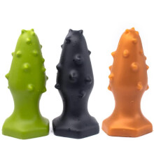 Giant Super Soft Anal Plugs With Suction Cups, Posterior Anal Plugs, Anal Dildos, Four Sizes, Green XL, Male Female Anal Sex Toys