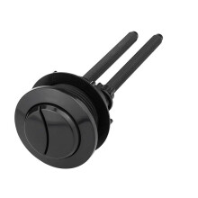 Plastic Toilet Button 38mm Thread Diameter Dual Flushing Button Adjustable Black 1 Pc For Toilet Water Tank