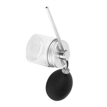 Hair Fibers Spray Applicator For Thickening Precision Pump Atomizer Home Use Black And Silver Powder Bottle