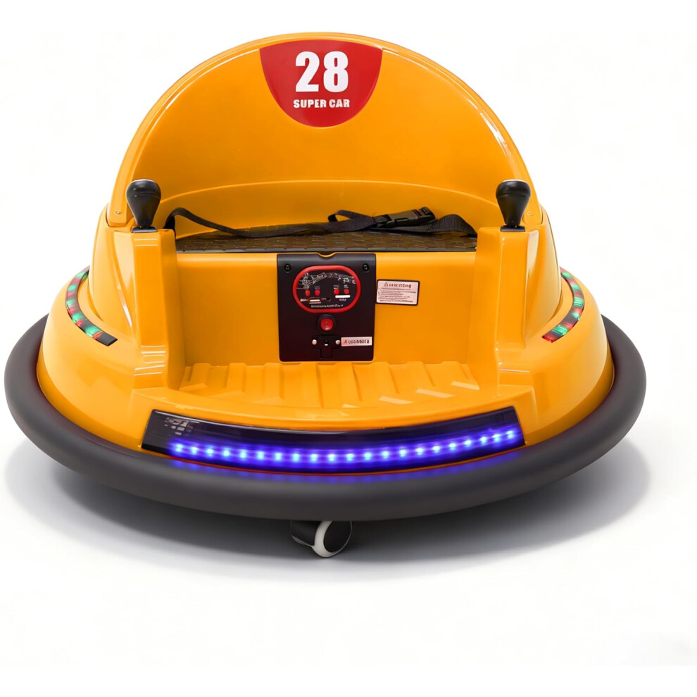 Alivio Unisex Yellow Remote Control Bumper Car For Kids, 360 Spin Ride-On Toy In Size 3 - Image 2