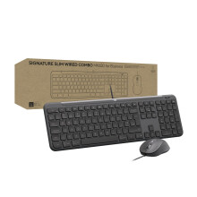 Logitech MK620 Singature Slim Wired Combo for Business (Graphite, 920-013351)