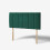 (Small Single Green) 2ft 6inch Plush Velvet Padded Lined Headboard 1