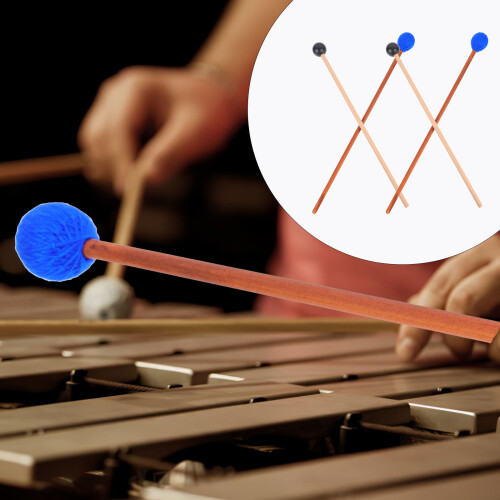 2 Paar Marimba Stokken Rubber Slagwerk 1