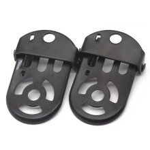Bike Pegs 5 Pair Folding Bike Rear Footrest Non-Slip Steel Foot Pegs For Passenger Seat Black