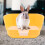 1Pc Detachable Grid Yellow Pet Bed Pan Rabbit Cage Accessory Plastic 8
