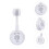 1pc plastic shower head holder bracket for bathroom use 6