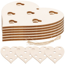 1 Set Holzherzen Bastelscheiben Mit Schnur