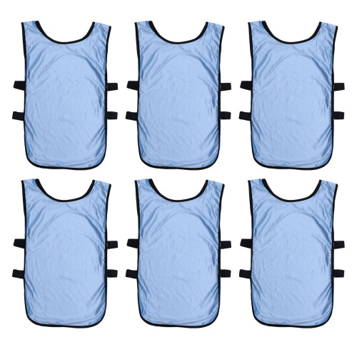 Worgeous Team Trainingswesten Hellblau 6 Stk 22,8x12,6 Zoll Polyester