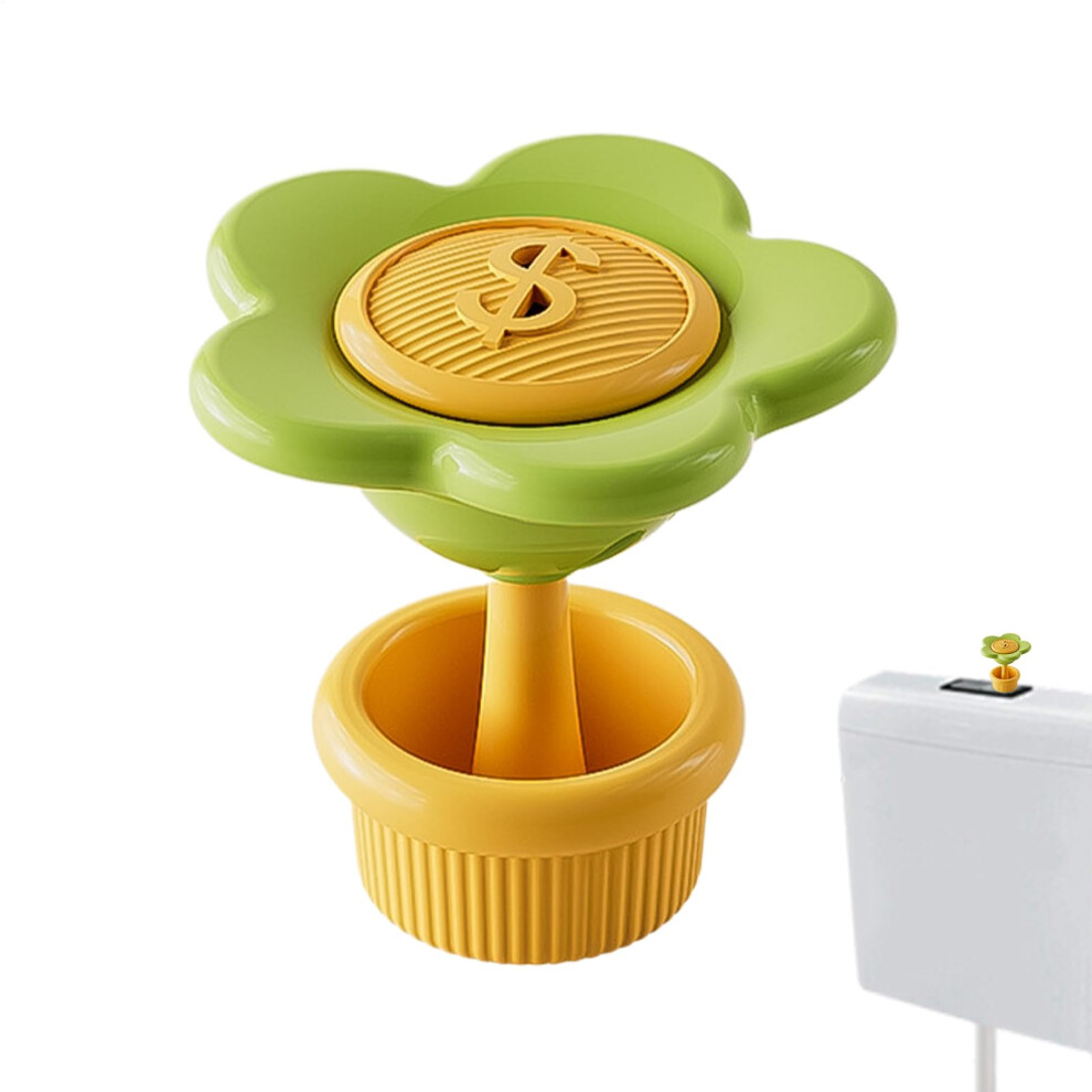 Green Toilet Buttons Aid Flower-Shape Flush Button Pusher Tool, Plastic, Universal Fit For Hospital Home Public Restroom
