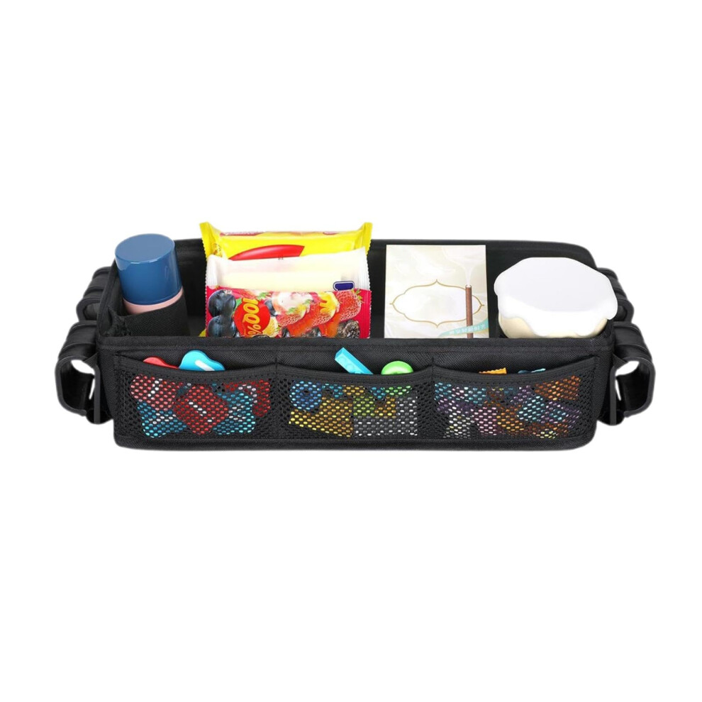 Pram Organiser Tray Oxford Fabric Pram Caddy Organiser Snack Tray Attachment For Stroller