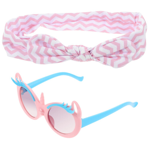 1 Set Kinder Sonnenbrille Mit Haarband Partybrille 1