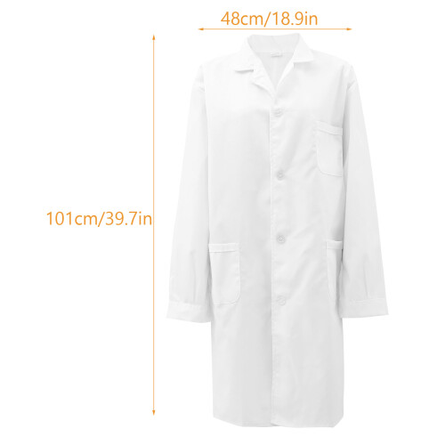 Professional Laboratoriumsmantel Langarm Weiß Für Männer 1