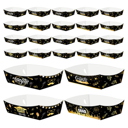 24Stk Papier Servierboot Für Hähnchen Sticks