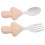 1 Set Kleinkindbesteck Mit Silikongriff Gabel 1