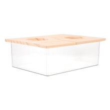 Hamster Sandbad Toilette Holz Acryl Sandbadkiste Bunt