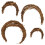 4 Piezas Forma Rattan Natural Aro Vid 1