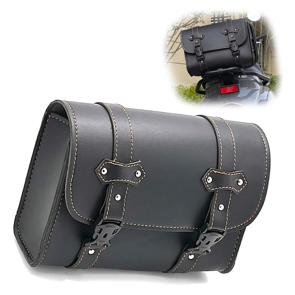 Saddle Bag For Yamaha Motorcycle Trunk, Side Tool Bag, Luggage Saddlebag, - Black/Silver 9016109529992