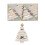 4Pcs Plastic Tree Shape Christmas Hanging Ornaments-Champagne 1