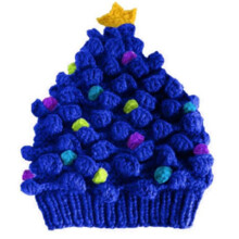 Keeping Warm Christmas Tree Hat Multifunction-Blue aldult