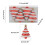 4Pcs Plastic Tree Shape Christmas Hanging Ornaments-Champagne 3