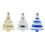 4Pcs Plastic Tree Shape Christmas Hanging Ornaments-Champagne 5