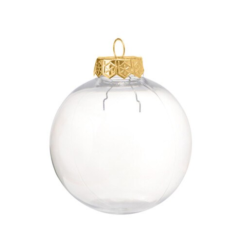 6Pcs Clear Christmas Ball Plastic Fillable Tree-Silver 8cm 1