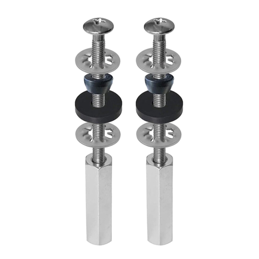 Toilet Seat Replacement Screws, 2 Pieces, Extended Lock Nut, Bathroom Fixture Accessory, Stable & Simple Setup 9016109530240