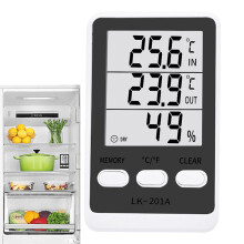 Temperature Gauge Refrigerator Hygrometer For Fish Tank, Digital Freezer Humidity Meter For Catering, Wine Coolers