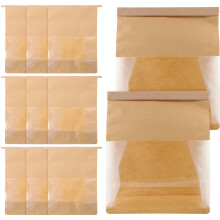 50St Papier Brotbeutel Mit Sichtfenster Für Bäckerei