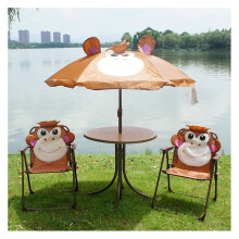 Kids Camping Chair Outdoor Children's Table And Chair Set With Sunshade Umbrella Portable Child Seat For Patio