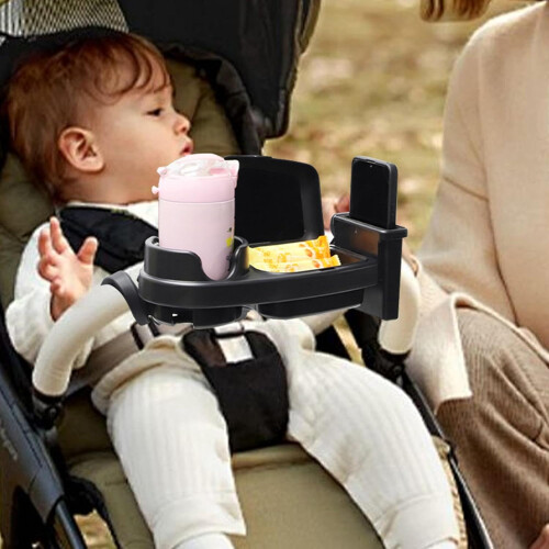 Snack Tray for Stroller, Cup Holder Tray, Stroller Organizer, Multive Snack Tray, Stable Design 1