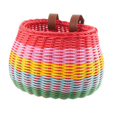 Kids Bike Basket Handlebar-Mounted Woven Detachable Bike And Scooter Basket For Travel Picnic Beach Outdoor