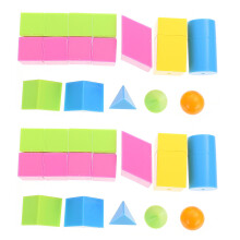 2 Sets Geometrische Formblöcke Mathematik Lernhilfe Schulbedarf