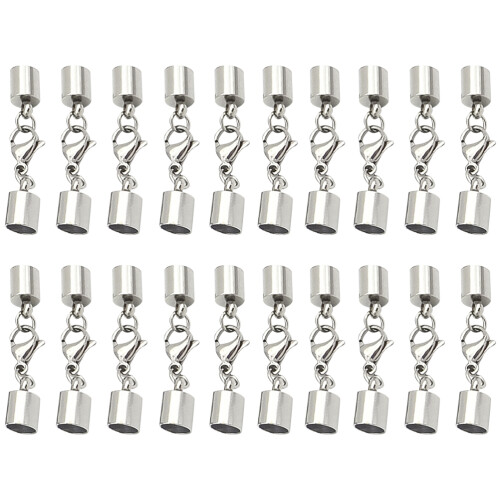 20 Stks Roestvrijstalen Lederen Versluiting 1,6 Mm