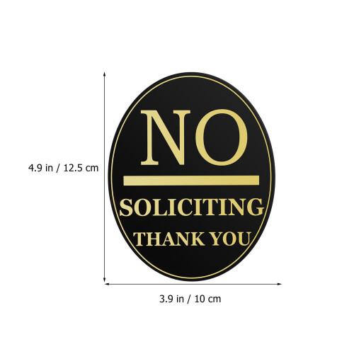 No Soliciting Schild Selbstklebend Für Haustür Geschäft 1