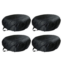 4 Stuks Oxford-Stof Autobandenhoesjes Zwart S 65x37 Waterdicht