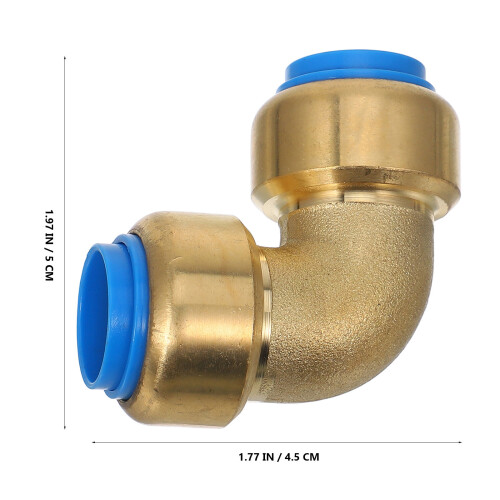 Elbow 90 Degree Brass Push To Connect Plumbing Fitting For Copper Pipe 2